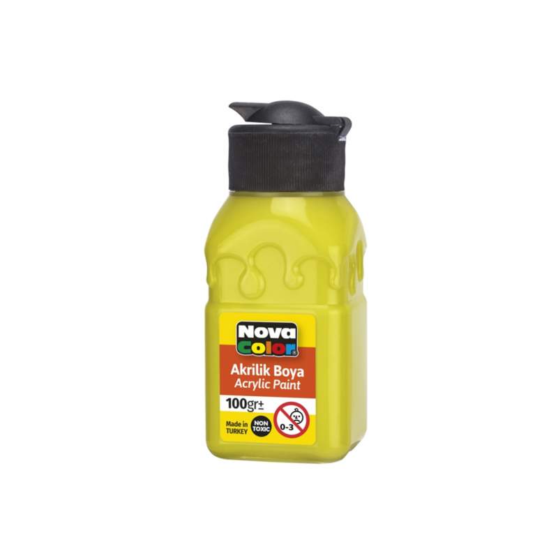 Akrilik Boya Şişe 100 Cc Limon Sarısı Nc 2032 / Nova Color