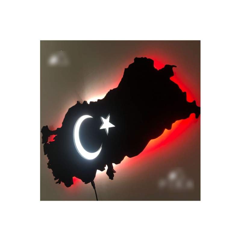 Led Işıklı Türkiye Haritası Tablo