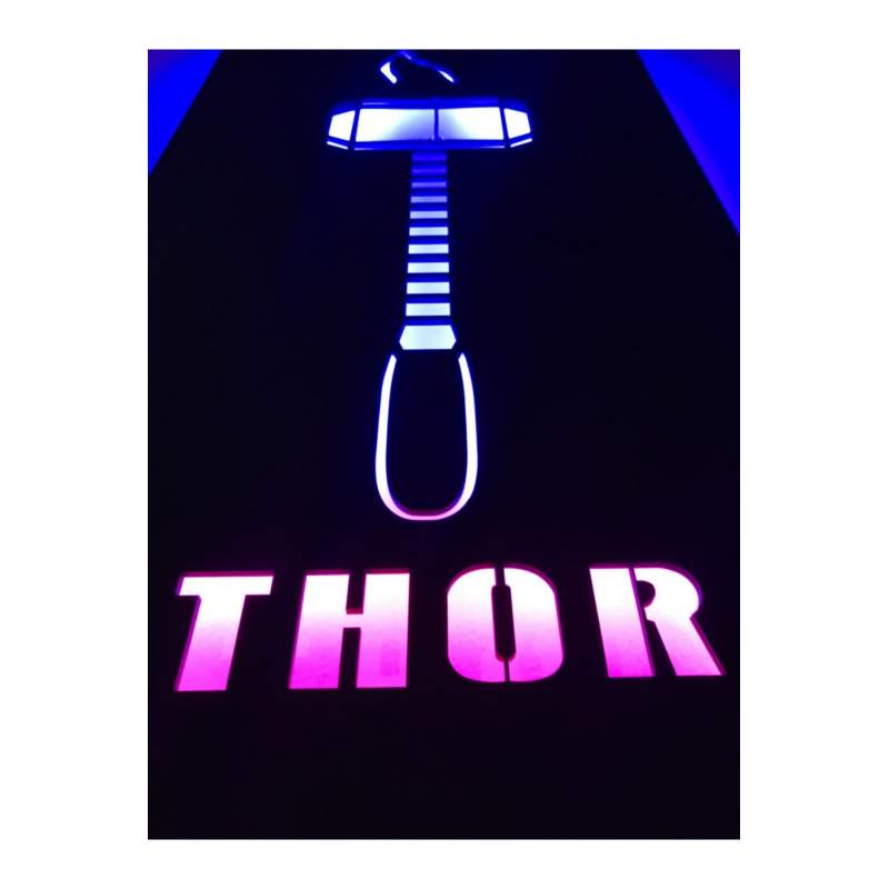 Marvel Thor Mjolnir Işıklı Tablo