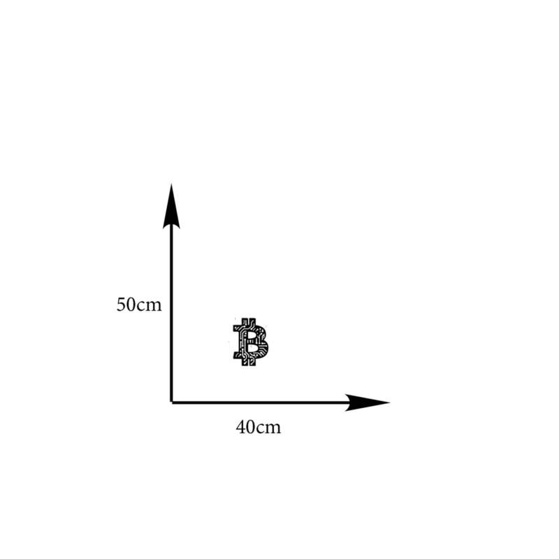 Ledli Bitcoin Ahşap Tablo