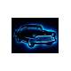 Rgb Kumandalı Araba Belair 56' Chevrolet Led Işıklı Ahşap Mdf Dekoratif Tablo