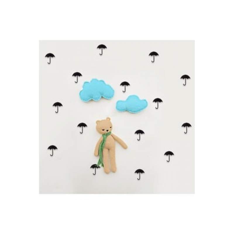 Ahşap Şemsiye Tasarımlı Sticker