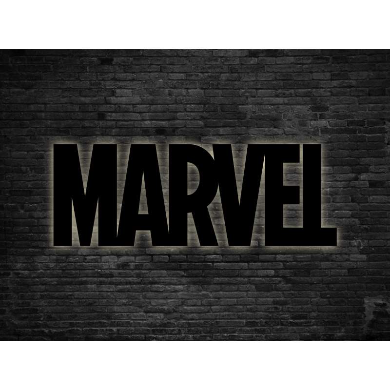 MARVEL LEDLİ AHŞAP TABLO