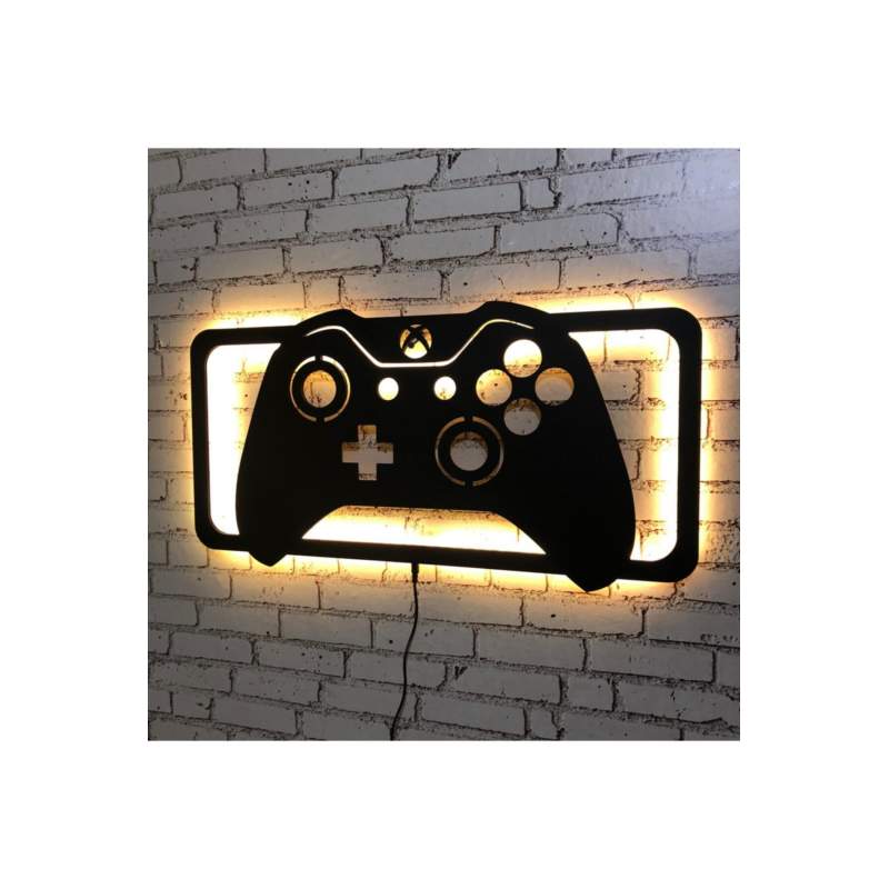 Xbox Konsol 35 X 70 Led Işıklı Tablo - Ahşap Duvar Dekorasyonu