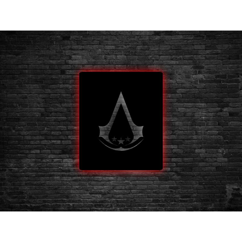 Assassin's Creed Led Işıklı Ahşap Tablo