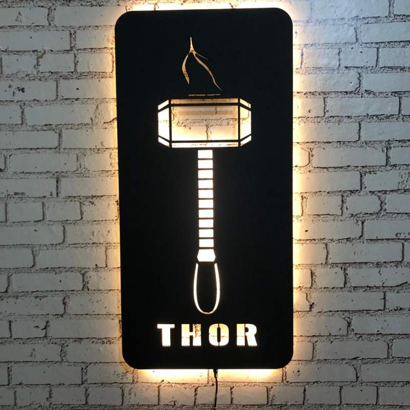 THOR Ledli Ahşap Tablo