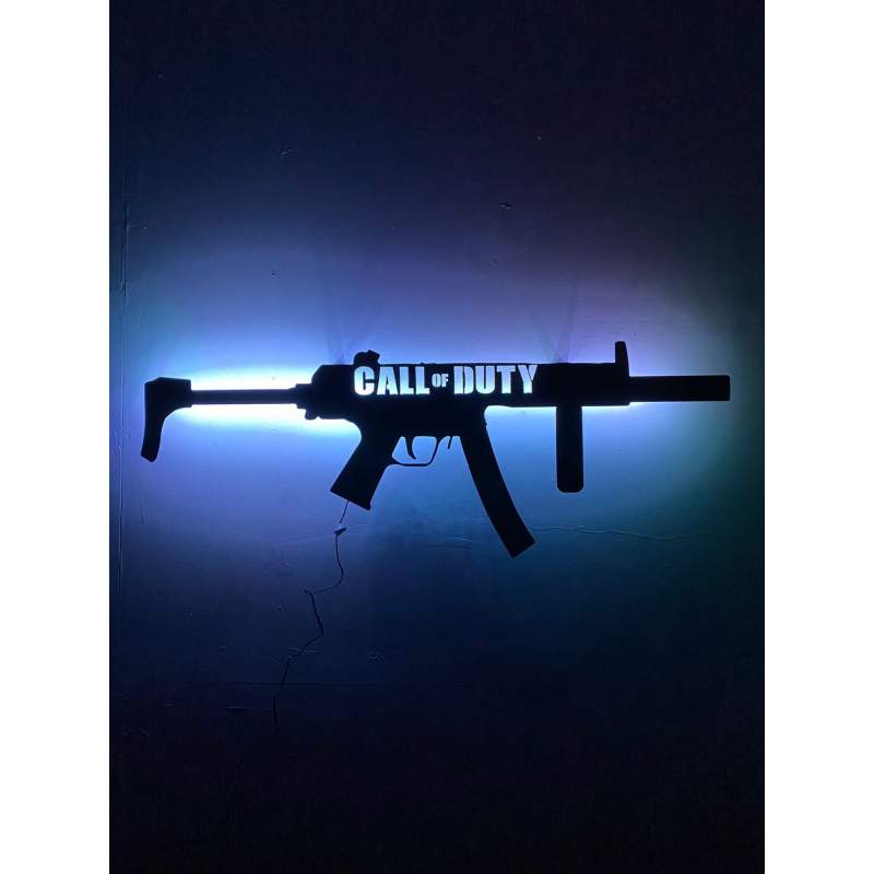 MP5 RGB Led Işıklı Ahşap Tablo-Duvar Dekorasyonu