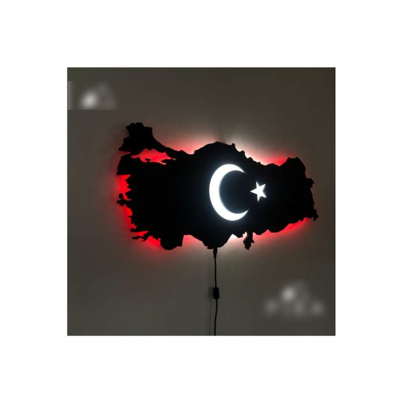 Led Işıklı Türkiye Haritası Tablo