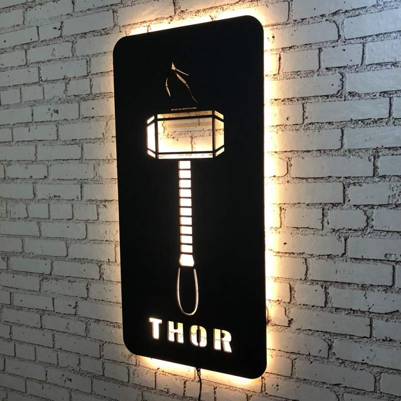 THOR Ledli Ahşap Tablo