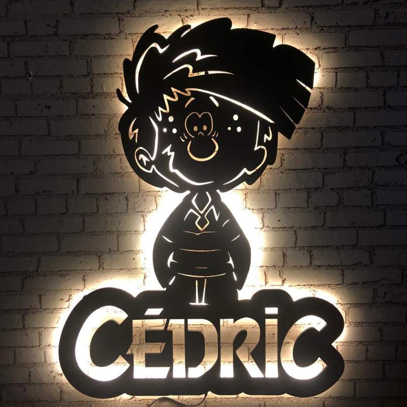 CEDRIC Ledli Ahşap Tablo