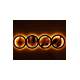 Rgb Kumandalı Müzik Seti 4'lü Led Işıklı Ahşap Mdf Dekoratif Tablo