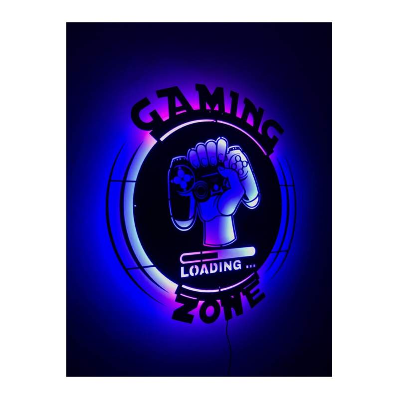 Gaming Zone Tasarımlı Işıklı Tablo