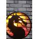 Mortal Kombat Ejderha Led Işıklı Tablo Ahşap Duvar Dekorasyonu