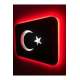 Türk Bayrağı Led Işıklı Ahşap Tablo