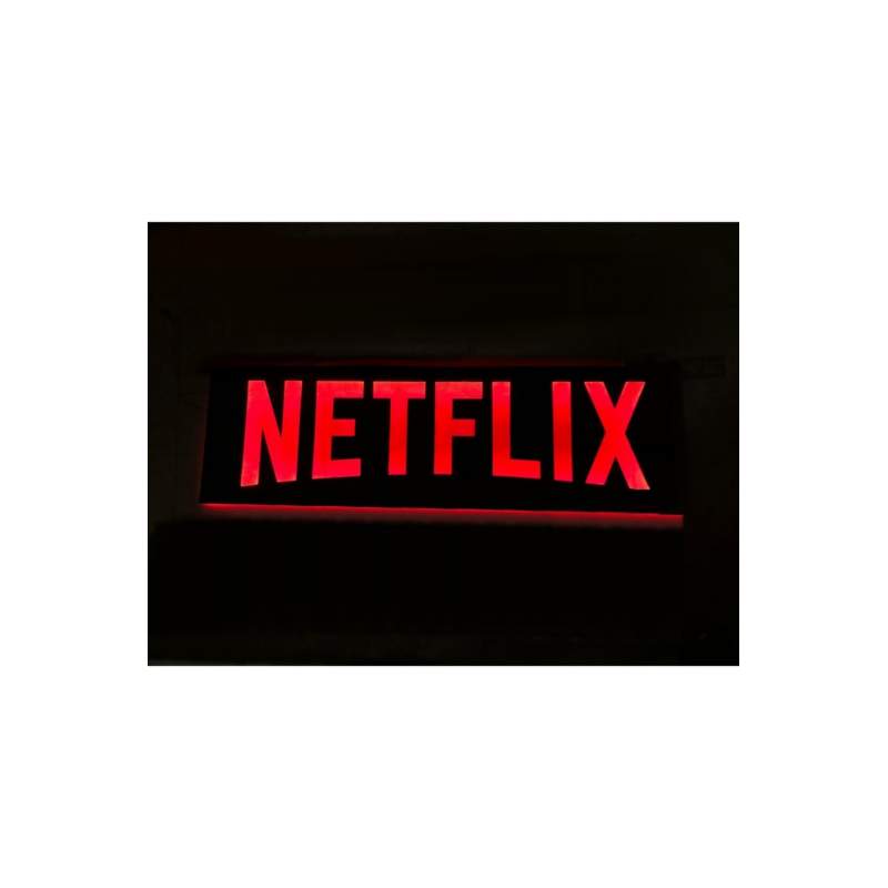 Netflıx Led Işıklı Ahşap Duvar Dekoru