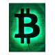 Bitcoin Kripto Para Rgb Led Işıklı Ahşap Mdf Dekoratif Tablo