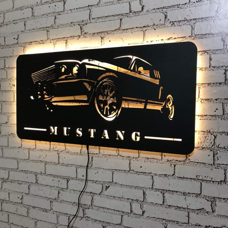 MUSTANG v.2 Ledli Ahşap Tablo