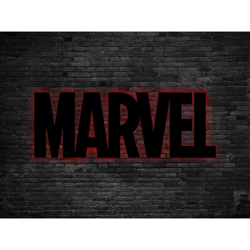 MARVEL LEDLİ AHŞAP TABLO