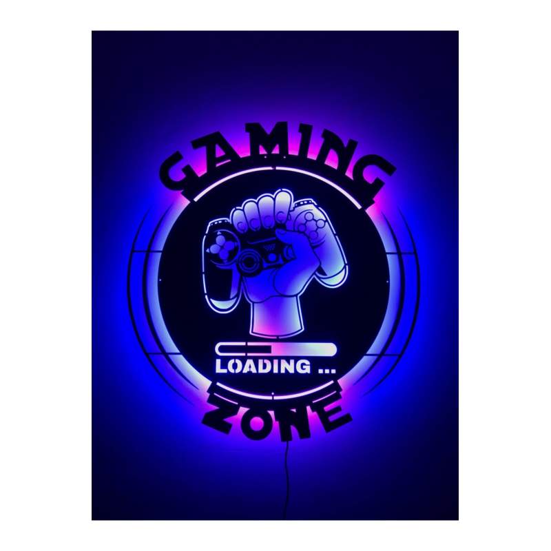 Gaming Zone Tasarımlı Işıklı Tablo