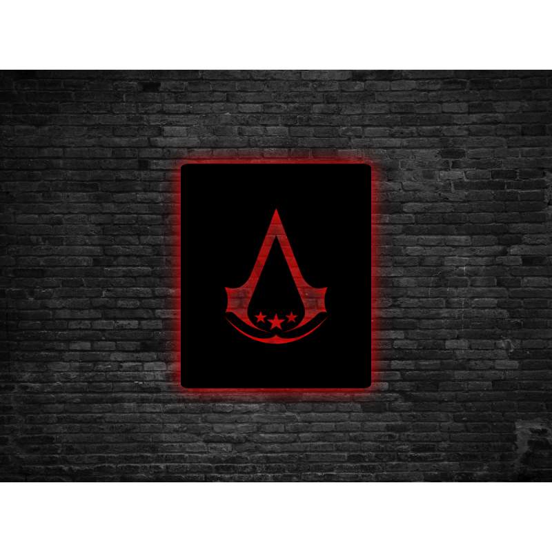 Assassin's Creed Led Işıklı Ahşap Tablo