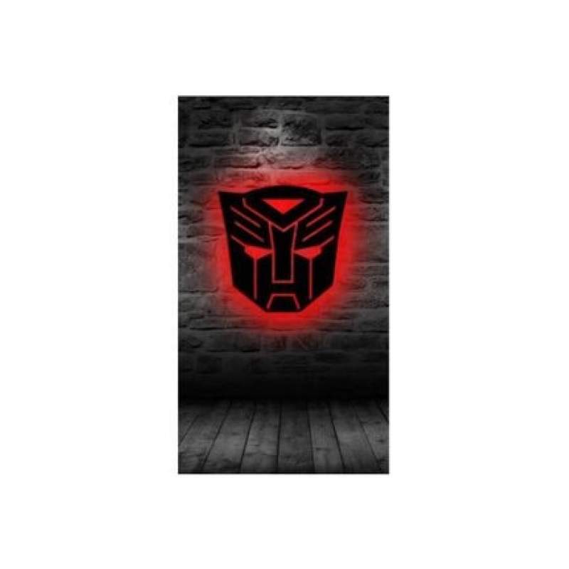 Ledli Transformers Ahşap Tablo