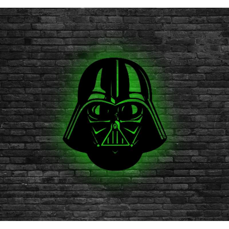 STAR WARS DARTH VADER LEDLİ AHŞAP TABLO