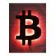 Bitcoin Kripto Para Rgb Led Işıklı Ahşap Mdf Dekoratif Tablo