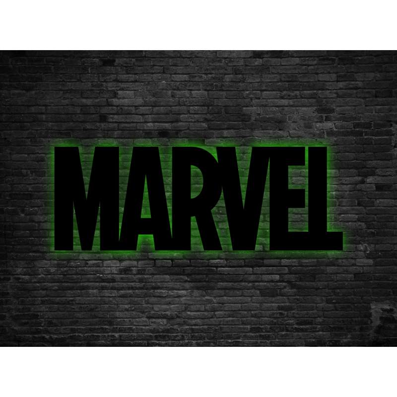 MARVEL LEDLİ AHŞAP TABLO