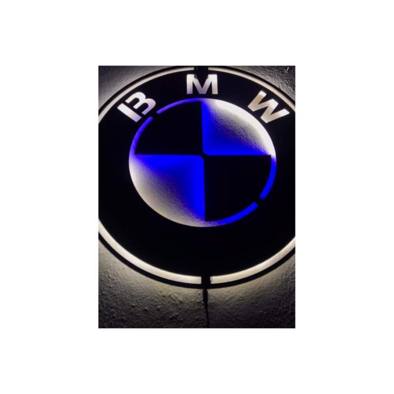 Bmw Logo Dekoratif Led Işıklı Ahşap Tablo