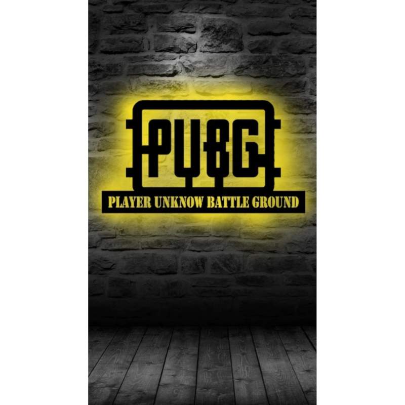 LEDLİ PUBG AHŞAP TABLO