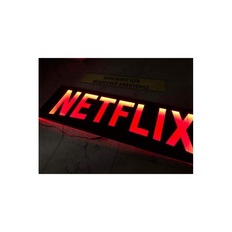 Netflıx Led Işıklı Ahşap Duvar Dekoru