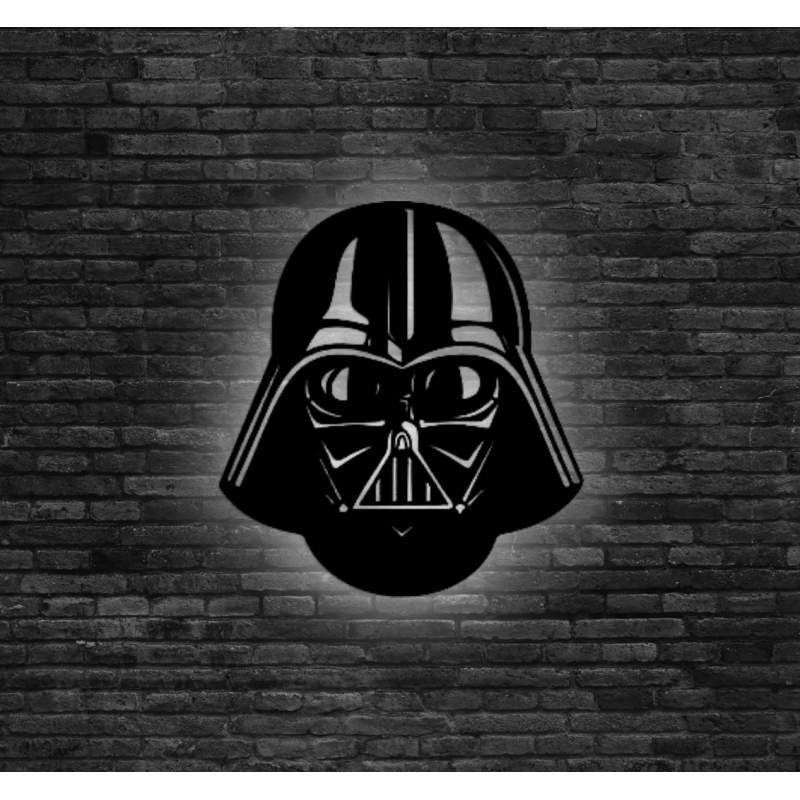 STAR WARS DARTH VADER LEDLİ AHŞAP TABLO