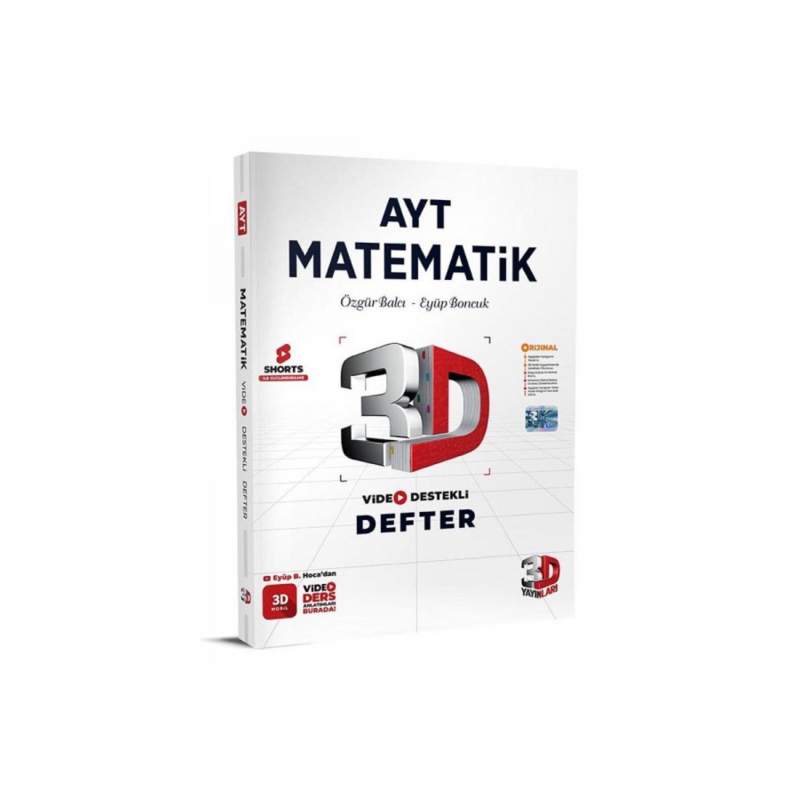 2024 AYT 3D Matematik Video Destekli Defter
