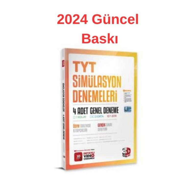 3D 2024 SİMÜLASYON 4 LÜ GENEL DENEME - GÜNCEL BASKI